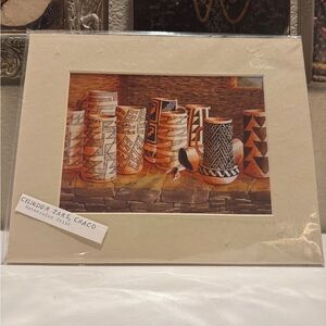 Water Jars, Chaco” Watercolor‎ Print by Phil Yost – Southwestern Pueblo